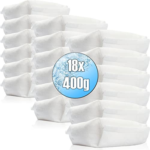 18x Luftentfeuchter Nachfüllpack 400g Raumentfeuchter universelle Feuchtigkeits-Stopper Granulat - Beutel (18x Nachfüllpack 400g)