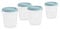 SET OCEAN: 4 hermetische 250ml Behälter für alle Nahrungsmittel, türkis