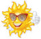 Aufkleber Smile Sonne mit Sonnenbrille 11 cm I Selbstklebend UV-Schutzlaminiert Witterungsbeständig I Koffer Laptop Wohnmobil Lustig Sommer I Kfz731