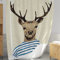 Rideau de douche 180x200 anti moisissure lavable | Rideau douche animaux en tissu étanche de superbe motif amusant de Mr cerf | Rideau de baignoire décoratif pour votre ensemble de salle de bain B&T