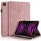 Succtopy Funda para iPad Pro 12.9 de 6.ª/5.ª/4.ªGeneración(2022/2021/2020) Ultra Slim PU Protectora Tableta Cover con Función de Soporte,Carcasa con Soporte Pencil para iPad Pro 12.9 Oro Rosado