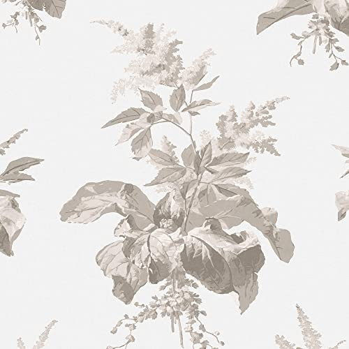 Laura Ashley Narberth Vliestapete Dove Grey 10mx52cm | Tapeten Wohnzimmer, Wandverkleidung | Einfach anzubringen und zu Entfernen 1005 x 52