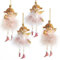 Logbuch-Verlag 4 rosa Engel mit Federn Weihnachten zum Aufhängen Hänger Weihnachtsanhänger Schutzengel rosé Gold 12 cm