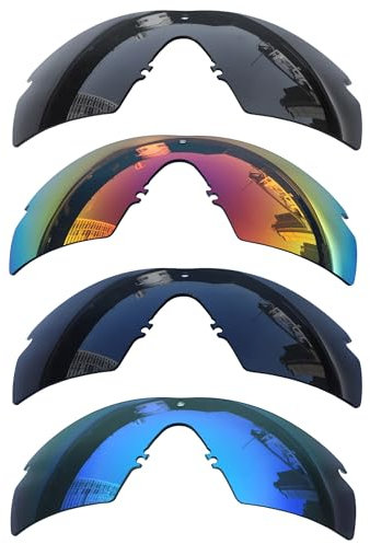 Acefrog Lot de 4 paires de verres polarisés de rechange pour lunettes de soleil Oakley Si Ballistic M Frame 2.0, incassables, anti-rayures, Multicolore, taille unique