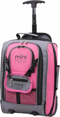 Aerolite MiniMAX 18L Ryanair 40x20x25 Maximale Größe Handgepäck unter dem Sitz Trolley-Rucksack Handgepäcktasche für die Handgepäckkabine mit 2 Jahren Garantie (Rosa)