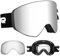 Vgooar OTG Skibrille mit Magnetischer Abnehmbarer Linse, Rahmenlose Skibrille mit Zylindrischer Linse – Antibeschlag und UV400 Schutz Skibrille für Herren und Damen