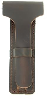 JJNUSA Handgemachte Hülse Reisetasche Leder Rasierhobel Fall, Doppelschneidige Rasierer, Old Fashioned Rasiermesser Sleeve Rasieren Zubehör Herren Rasieren Rasierer Braun