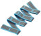 Elastische Yoga Gurt, Yoga Stretching Band, Dehnungsband mit 9 Schleifen, Fitness Stretchband für Yoga, Pilates, Krafttraining und Flexibilität, Blau