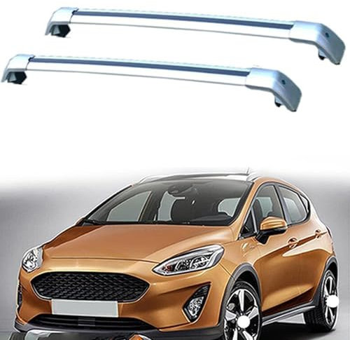 2 Stück Dachträger, für Ford Fiesta Active 2018-2022 Aluminium Dachgepäckträger Querträger Fahrradträger Dachboxen Gepäckträger, Auto Zubehör,B