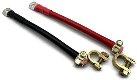 eXODA Batteriekabel Set 25 mm 30cm flexibel M8 Rot Schwarz langlebig aus 999 Kupfer mit Schrumpfschlauch für einfache Montage optimale Stromversorgung für Fahrzeuge