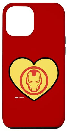 Custodia per iPhone 15 Pro Max Marvel Iron Man Avengers Cuore Amore Romantico San Valentino