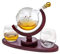 Kit Brocca Decanter Design Globo con Colino e 2 Bicchierini - Idea Regalo per Amanti dei Liquori, in Vetro, 850ml