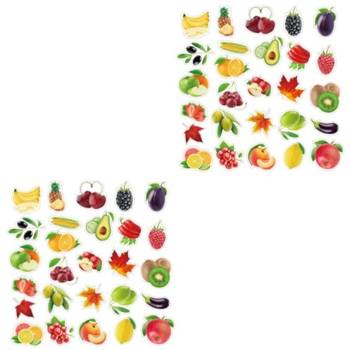Gadpiparty 200stücke Obst Und Gemüseaufkleber Wasserdichte Notizbuch-dekoration Vielfältige Farben Für Kreative Diy-projekte Und Persönliche Gestaltung