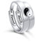 Flyow S925 Sterling Silber Paar Ringe Set Adjustable Matching Yin Yang Tai Chi Ringe Verlobung Versprechen Jahrestag Geburtstag Schmuck Geschenk für Ehefrau Ehemann Freund Freundin