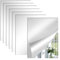 ASSRECT 6 Stück Spiegelfolie Wandspiegel 29 x 21cm Klebespiegel Flexibler Selbstklebend Acryl Spiegel zum Aufkleben DIY Wanddekoration Dekospiegel für Küche Badezimmer Schlafzimmer