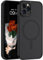 DUEDUE Magnetische Hülle für iPhone 11 Pro Max mit Carbonfaser Textur Design [Kompatibel mit Magsafe] Matte Rückseite Kratzfest Schlanke Stoßfeste Handyhülle für iPhone 11 Pro Max 6,5 Zoll, Schwarz