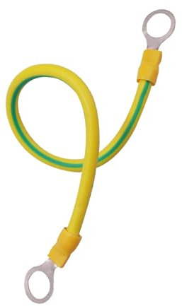 Yeselino Yellow Green Grounding Wire With O-Rings Terminals Solar Photovoltaic Panel Ground Wiring Connection Hole Size 9mm Earth Cable