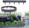 JOIEYOU Rasenkante Kunststoff Beetumrandungen Beetumrandung DIY Rattan-Optik Gartenpalisade für Dekoration Gartenzaun Gemüsegarten Rasen (5M, 5 Stücke Grau)