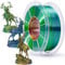 ZIRO Silk Multicolor PLA Filament 1.75mm, Seide Dreifarbig Coextrusion 3D Drucker Filament, Maßgenauigkeit +/-0.03mm für Die Meisten 3D Drucker, 1KG Spule, Golden Oasis
