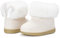 KVbabby Stivali Bambine Stivaletti da Neve Ragazze Caldo Fodera Bambini Stivali da Neve Scarpe da Invernali Antiscivolo Boots All'aperto EU22 =etichetta: 23 bianco b