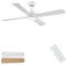 CJOY Ventilatore da Soffitto con Luce 4 Pale Bianco, 122cm Ventilatore da Soffitto con Luce e Telecomando, 6 Velocità, Silenzioso Reversibili CC, 3 CCT Dimmerabile, Modalità Sleep, Timer, Due Colori