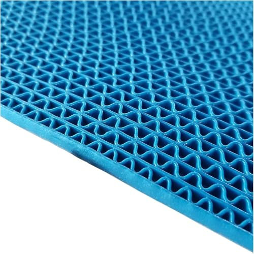 CucCe Drainage non-slip floor mats 5mm Thick Drainage Non-Slip Mat PVC Floor Mat Indoor Outdoor Wet Area Floor Mat For Swimming Pool, Shower Room, Kitchen non-slip mat(Blue,90cmx100cm)