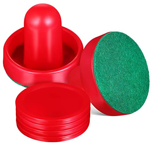 Roter Airhockey Schieber Satz 60mm und 51mm für Spieltische