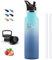 Gourde Isotherme, Gourde 1l, Sans BPA, Bouteille Isotherme, Anti Fuite, Gourde Inox, Double Isolation, Gourdes de Camping et Randonnée, Facile à Nettoyer, Gourde Reutilisable, pour Aptitude, Voyage