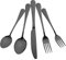 FUNNETOYU 1set Posate Acciaio Inossidabile Per Cene Cucina e Ristoranti Cucchiaio Forchetta e Coltello Riutilizzabili Design Elegante e Pratico Adatti Per Adulti