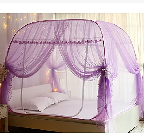Moskitonetz für Bett, faltbares Baldachin, doppellagiges Anti-Moskito-Netzzelt, einfach aufzubauen, reisefreundliches Design, geeignet für 1,8 m Bett