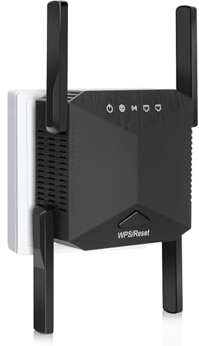 zoeyzoey 2026 Neuestes WLAN Repeater 1200Mbit/s Dualband mit 4 externen Antennen,WiFi Verstärker Repeater/Router/Access-Point-Modus, Einfache Einrichtung,LAN/WAN-Port,Kompatibel mit Allen Geräten