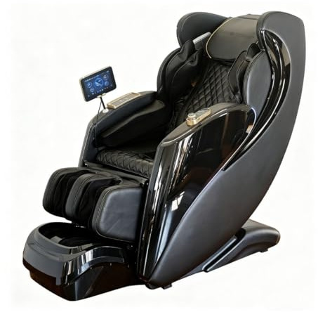 Sanotechnik Luxora Luxus-Massagesessel mit SL-Track, Zero-Gravity, Ganzkörper-Airbag, Wadenmassage, schwarz, 76x159x115 cm, 103 kg