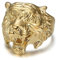 BOBIJOO JEWELRY - Ring, Siegelring, Kopf von Tiger Vergoldeten Edelstahl 316 Gold-Finish Mann - 21,6 (12 US), Vergoldet - Edelstahl 316