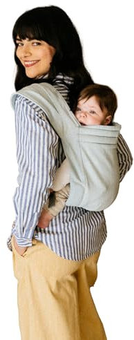 Studio Romeo - Porte-bébé physiologique Up&Go Dorsal et Ventral- Fabriqué au Portugal - Confortable, Ajustable - Toutes les positions - Dès 6 mois - jusqu’à 15 kilos - Couleur Denim