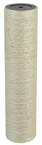 vidaXL Kratzsäule 8x35cm 8mm Beige Sisalstamm Kratzstamm Katzen Kratzbaum