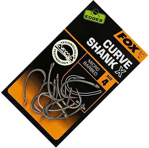 Fox Edges Curve Shank X - 10 Karpfenhaken, Größe:4