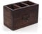 DESIGN DELIGHTS Holz STIFTEHALTER BOX Vintage 19 | Mahagoni, 19x12x10cm (BxHxT) | Stiftebox mit Metallgriff, Stifteköcher, Schreibtischorganizer im shabby Style | Farbe: 02 hellbraun