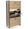 IDMarket - Schuhschrank Luis 18 Paar 3 Türen Industriedesign
