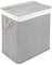PANA®ECO Bambus Wäschekorb mit Deckel (150 L) • Wäschebox mit herausnehmbaren Wäschesack • Faltbarer Wäschesammler • Badezimmer Wäschetruhe • 100% Bambus • Farbe: Grau (40x60x63 cm)