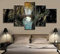 104Tdfc Bilder leinwandbilder 5 teilig Malerei Herr der Ringe Wandbild 5 teilig Leinwand Bilder Moderne Wandbilder XXL Wohnzimmer Wohnkultur 150X80Cm Rahmen