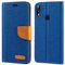 Custodia Flip in Tessuto Oxford e Pelle PU Compatibile con Asus Zenfone Max Pro M2 ZB631KL, Cover Protettiva con Chiusura Magnetica e Tasche per Carte (Blu)
