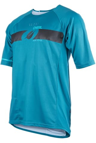 O'NEAL | Mountainbike-Trikot | MTB Mountainbike DH Downhill FR Freeride | Atmungsaktives Material, Flache Nähte für mehr Komfort | Pin it Jersey V.22 | Erwachsene | Petrol Blau | Größe S