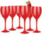 Glasmark Krosno Copas De Vino Juego De 6 Copas De Vino Blanco 300Ml Copas De Vino Tinto Cristalería Copas De Vino Set Laca Roja
