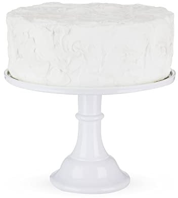 Twine Melamine Cake Stand, Cupcake Display Home Decor Food and Dessert Serving Accessory, 11.5 x 8 Inches, White, Set of 1