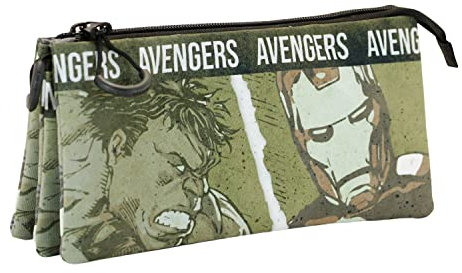 The Avengers Shout-FAN Dreifach Federmäppchen, Militärgrün