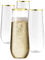 DRYEN 8 Pcs Stemless Plastic Champagne Flutes