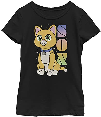 Disney Pixar Lightyear Sox Mädchen-T-Shirt, kurzärmelig, Schwarz, L