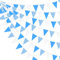 32Ft Blau Partydekorationen Blauer Büffel Kariert Kariert Weiß Dreieck Flagge Wimpelkette Stoffgirlande für Picknick Rennwagen BBQ Geburtstag Hochzeit Karneval Party Outdoor Hausgarten Dekoration