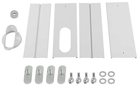 Tragbares Klimaanlagen-Fenster-Kit mit Kupplung, Verstellbare Fensterdichtung, Schiebefenster, AC-Entlüftungs-Kit, Passend für 150 130 Mm Kanal-AC-Entlüftung