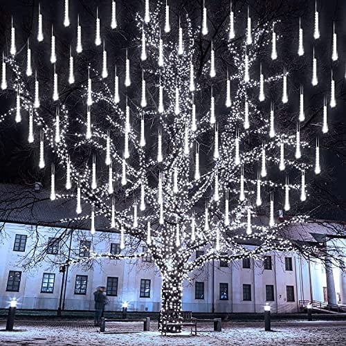 Janaden Meteorschauer Lichter LED Weihnachten Fallende Regen Lichter 30 cm 10 Röhren 240 LEDs Fallende Regentropfen Kaskadieren Licht Outdoor Wasserdicht Eiszapfen Schneefall Lichterkette